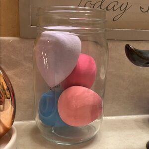 Makeup Sponge Set - Pink, Light Pink, Blue, Purple